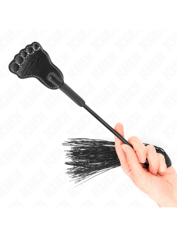 KINK - PAGAIE EN FORME DE PIED AVEC FOUET À GLAND 31 CM