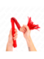 KINK - FOUET AVEC MANCHE TEXTURÉ ROUGE 48,5 CM