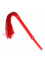 KINK - FOUET AVEC MANCHE TEXTURÉ ROUGE 48,5 CM