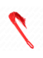 KINK - FOUET AVEC MANCHE TEXTURÉ ROUGE 48,5 CM