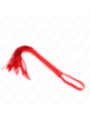 KINK - FOUET AVEC MANCHE TEXTURÉ ROUGE 48,5 CM