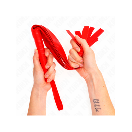 KINK - Fouet à queue large rouge 48,5 CM