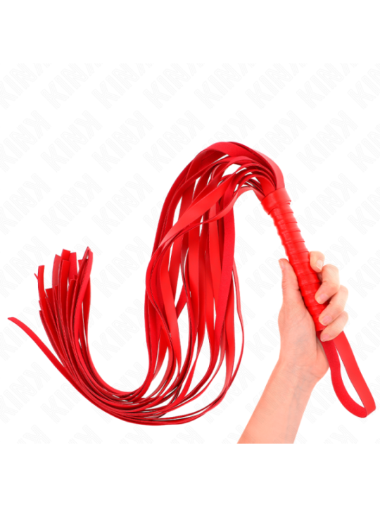 KINK - FOUET ROUGE MANCHE COURT LONG QUEUE 70 CM