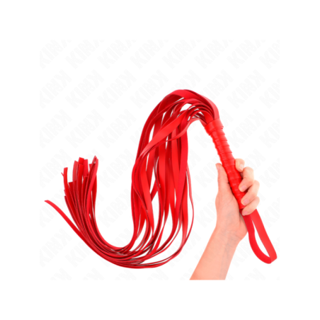 KINK - FOUET ROUGE MANCHE COURT LONG QUEUE 70 CM