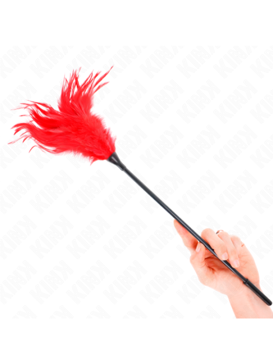KINK - PLUSIEURS PLUMES DE CHATOUILLES ROUGES 45 CM