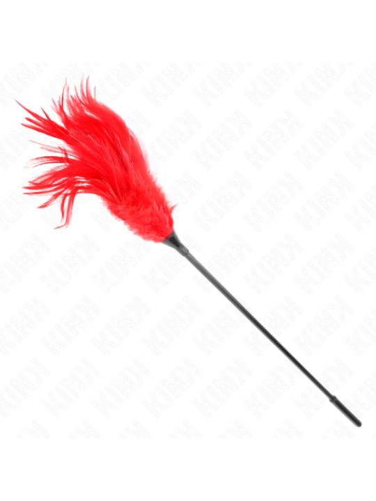 KINK - PLUSIEURS PLUMES DE CHATOUILLES ROUGES 45 CM