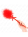 KINK - Baguette en corde de nylon avec plumes chatouillantes et noeud rouge 25 cm