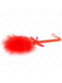 KINK - Baguette en corde de nylon avec plumes chatouillantes et noeud rouge 25 cm