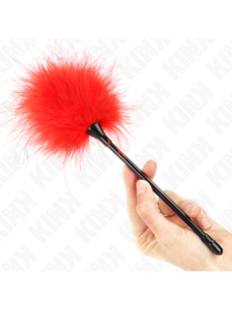 KINK - PLUMES TICKLE ROUGES UTILISÉES POUR LE KIT BONDAGE 27 CM