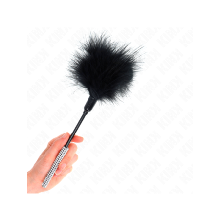 KINK - PLUMES CHACOUILLES AVEC MANCHE STRASS 27 CM