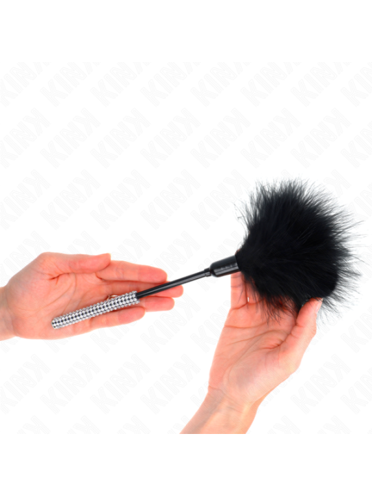 KINK - PLUMES CHACOUILLES AVEC MANCHE STRASS 27 CM