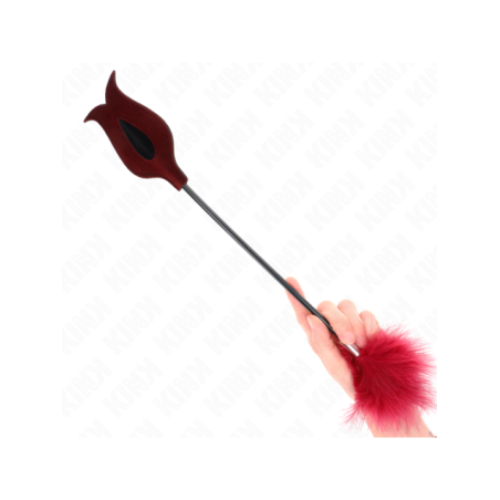 KINK - PLUMES DE CHACOUILLES AVEC PALETTE EN FORME DE ROSE 8 CM