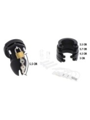 HIDDEN DESIRE - EXTREME CAGE DE CHASTETÉ SILICONE TAILLE S NOIR