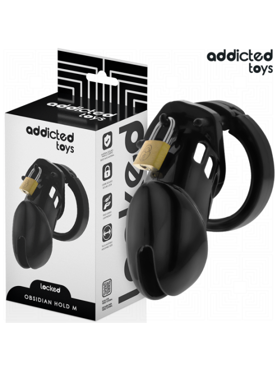 ADDICTED TOYS LOCKED - CAGE À PÉNIS OBSIDIAN HOLD TAILLE M