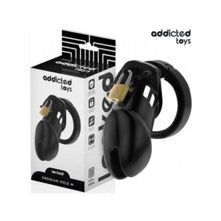 ADDICTED TOYS LOCKED - CAGE À PÉNIS OBSIDIAN HOLD TAILLE M