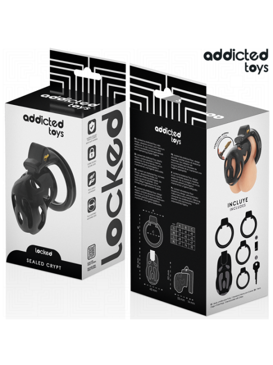 ADDICTED TOYS LOCKED - À PÉNIS CRYPTÉE VERROUILLÉE ET SCELLÉE 8 CM