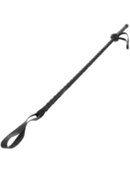 DARKNESS - FOUET BDSM FÉTICHISTE EN CUIR 60CM