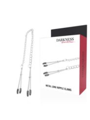 DARKNESS - PINCES À TÉTONS RÉGLABLES EN MÉTAL