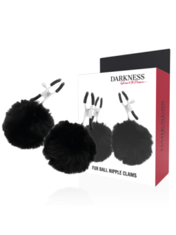 DARKNESS - PINCES À TÉTONS AVEC POM POMS 1
