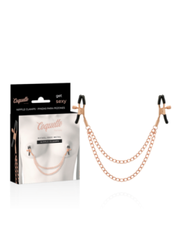 COQUETTE CHIC DESIRE - PINCES METELONS FANTAISIE EN MÉTAL AVEC CHAÎNE