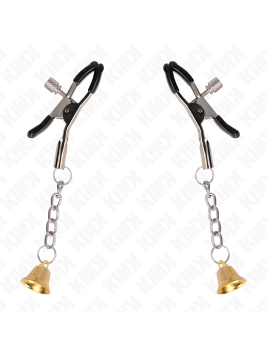 KINK - PINCES À TÉLÉMON PENDENTIF CLOCHE OR 6 CM