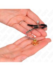 KINK - PINCES À TÉLÉMON PENDENTIF CLOCHE OR 6 CM