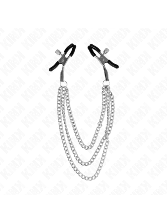 KINK - PINCES À METELIER AVEC 3 CHAÎNES ARGENT 20/23/28 CM