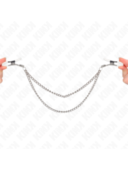 KINK - PINCES À METELIER AVEC 2 CHAÎNES FINES ARGENT 20/23 CM
