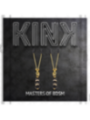 KINK - PINCES À TETON FINES OR AVEC 3 BILLES DE VERRE NOIR 7 CM