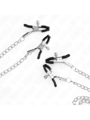 KINK - 4 PINCES À MATELONS ET CLITO RÉGLABLES ARGENT