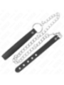KINK - ANNEAU PÉNIS EN CUIR 21,5 X 2 CM AVEC CHAÎNE EN MÉTAL DE 60 CM ET SANGLE EN CUIR