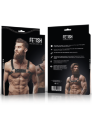 FETISH SUBMISSIVE ATTITUDE - HARNAIS DE POITRINE BULLDOG EN CUIR ÉCOLOGIQUE POUR HOMMES TAILLE M/L