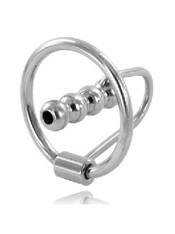 METAL HARD - ANNEAU DE GLAND EN AVEC BOUCHON URÉTRAL 30MM