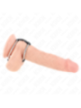 KINK - DOUBLE ANNEAU PÉNIS EN MÉTAL DE 3,8 CM À 5 CM CONNECTÉ AU CUIR