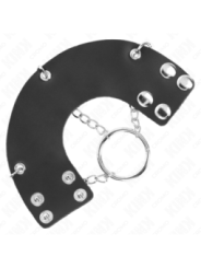 KINK - ANNEAU PÉNIS CHAÎNE 4 CM 7 CM MÉTAL AVEC CEINTURE EN CUIR