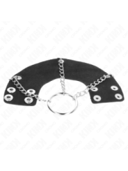 KINK - ANNEAU PÉNIS CHAÎNE 4 CM 7 CM MÉTAL AVEC CEINTURE EN CUIR