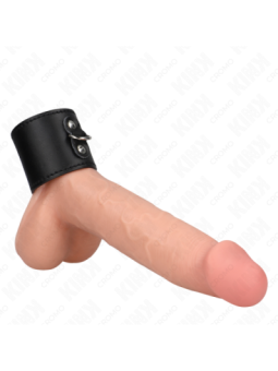 KINK - ANNEAU PÉNIS EN CUIR AVEC FERMETURE À PRESSION 18 X 5 CM