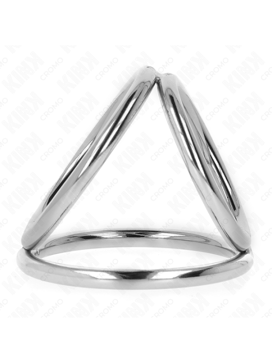 KINK - ANNEAU PÉNIS EN MÉTAL TRIPLE CHROME 3,2 CM À 4,5 CM
