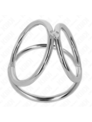 KINK - ANNEAU PÉNIS EN MÉTAL TRIPLE CHROME 3,2 CM À 4,5 CM
