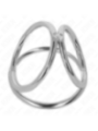 KINK - ANNEAU PÉNIS EN MÉTAL TRIPLE CHROME 3,2 CM À 4,5 CM