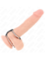 KINK - DOUBLE ANNEAU PÉNIS 3,8 CM À 5 CM CONNECTÉ PAR CUIR