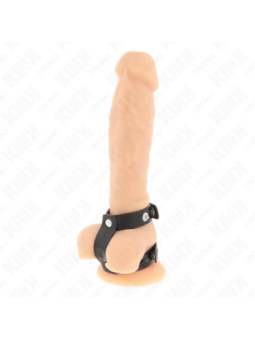 KINK - ANNEAU PÉNIS DOUBLE EN CUIR RÉGLABLE