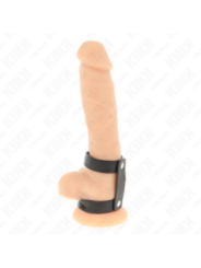 KINK - ANNEAU PÉNIS DOUBLE EN CUIR RÉGLABLE