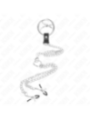 KINK - ANNEAU PÉNIS EN MÉTAL TRIPLE CHROME 3,8 CM À 5 CM AVEC CHAÎNE EN MÉTAL DE 26 CM ET PINCES À TÉTONS MODÈLE 1