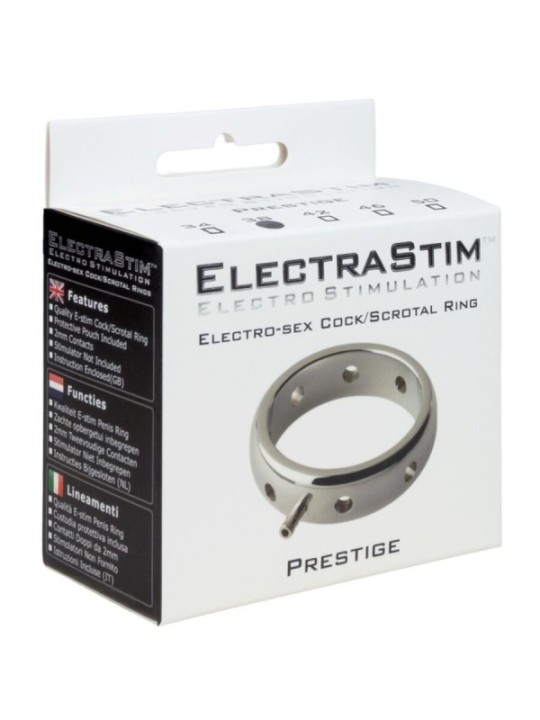 ELECTRASTIM - ANNEAU PÉNIS ÉLECTROMAGNÉTIQUE PRESTIGE EN MÉTAL 46 MM