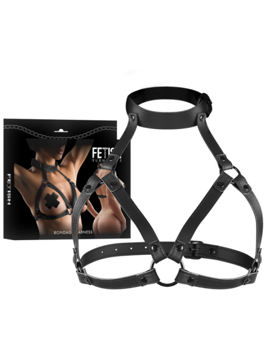 FETISH SUBMISSIVE BONDAGE - HARNAIS POITRINE RÉGLABLE