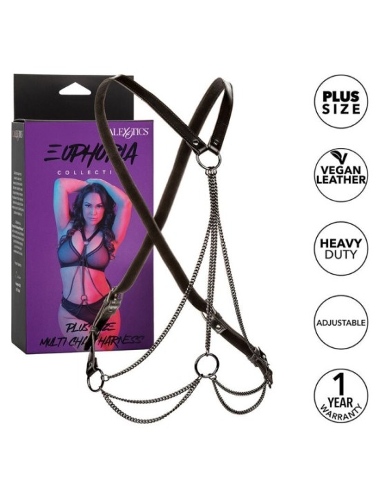 CALEXOTICS - EUPHORIA HARNAIS MULTICHAÎNE PREMIUM GRANDE TAILLE