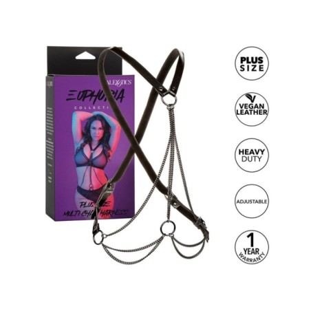 CALEXOTICS - EUPHORIA HARNAIS MULTICHAÎNE PREMIUM GRANDE TAILLE