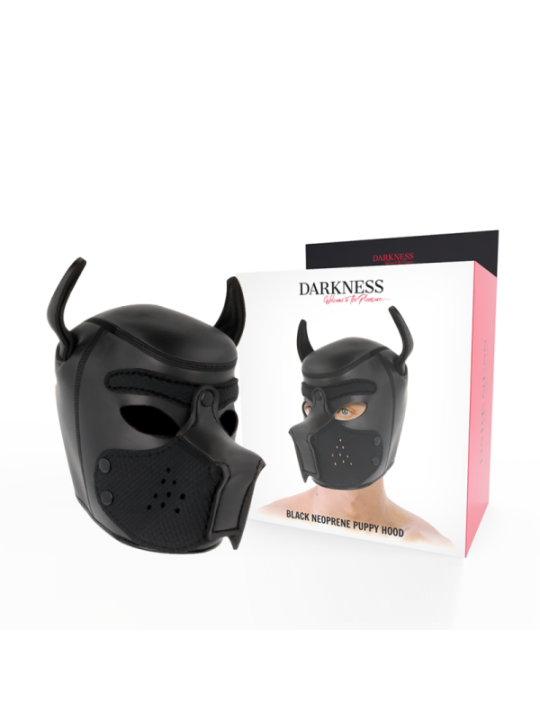 DARKNESS - MASQUE POUR CHIEN EN NÉOPRÈNE AVEC MUSEAU AMOVIBLE L