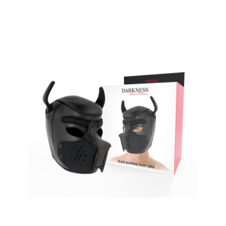 DARKNESS - MASQUE POUR CHIEN EN NÉOPRÈNE AVEC MUSEAU AMOVIBLE L